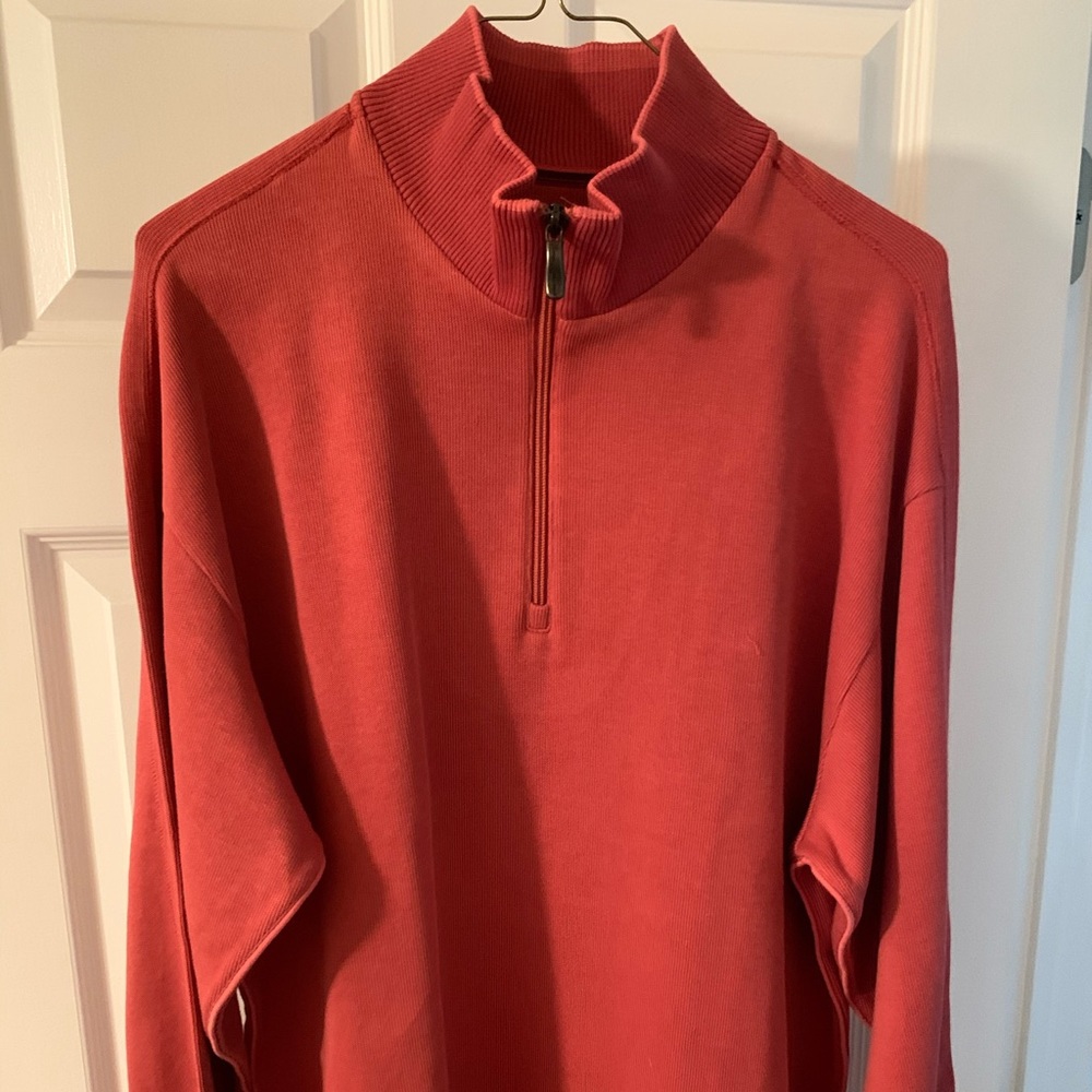 Salmon Tommy Bahama Quarter Zip Sweater